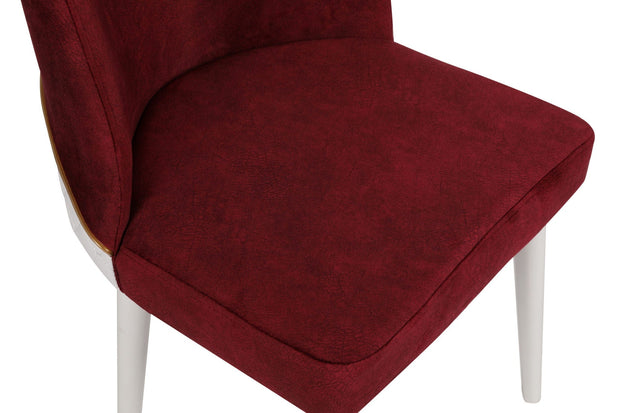 Set di 2 sedie da pranzo in ecopelle Nova 81-V2 Bordeaux (6)