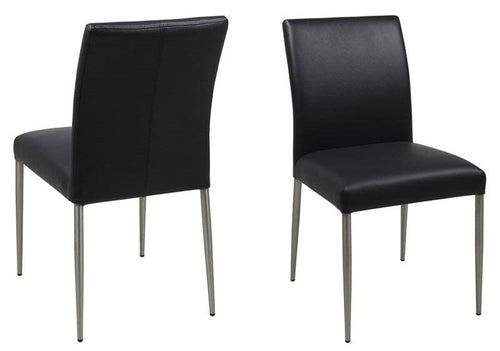 Set di 2 sedie da pranzo in ecopelle Sala Nero