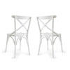 Set di 2 sedie da pranzo in legno Albero 19 Bianco (1)