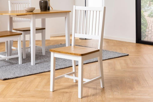 Set di 2 sedie da pranzo in legno Brisbane Quercia (1)