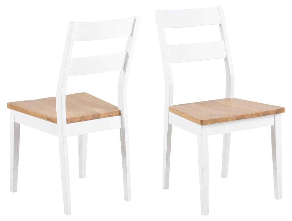 Set di 2 sedie da pranzo in legno Derry Quercia
