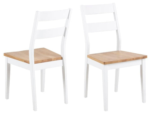Set di 2 sedie da pranzo in legno Derry Quercia