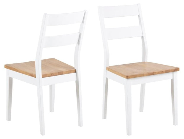 Set di 2 sedie da pranzo in legno Derry Quercia