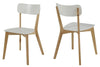 Set di 2 sedie da pranzo in legno e MDF Raven Bianco