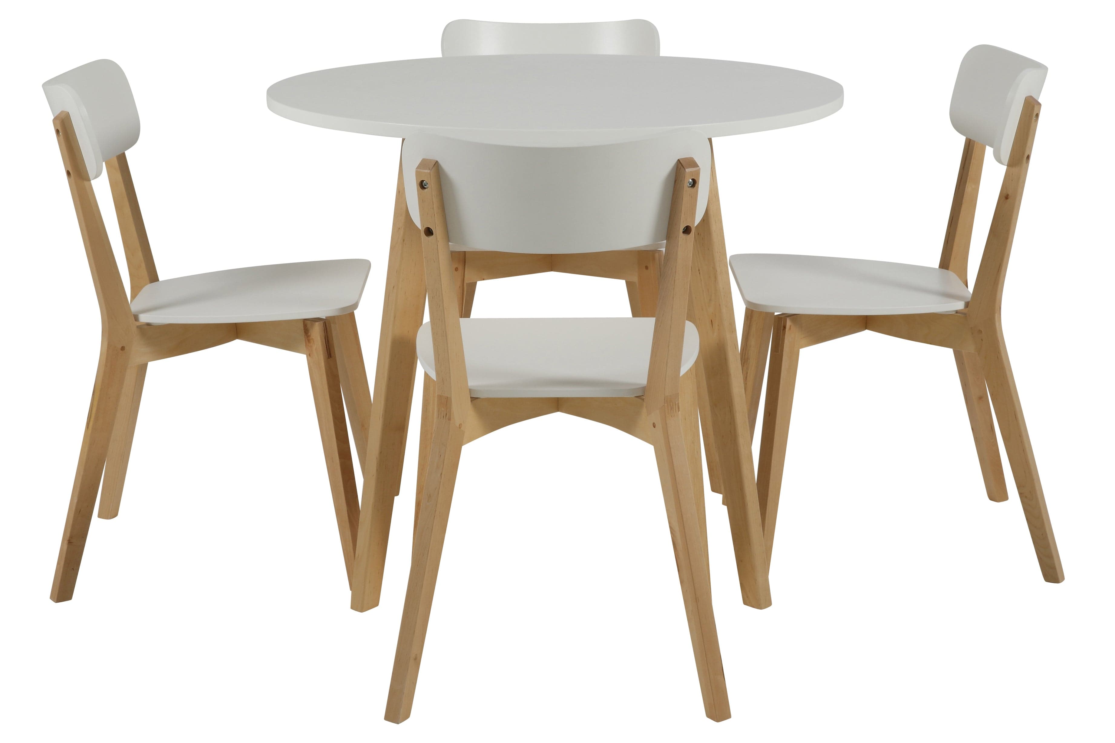 Set di 2 sedie da pranzo in legno e MDF Raven Bianco (3)