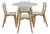 Set di 2 sedie da pranzo in legno e MDF Raven Bianco (3)