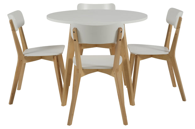 Set di 2 sedie da pranzo in legno e MDF Raven Bianco (3)