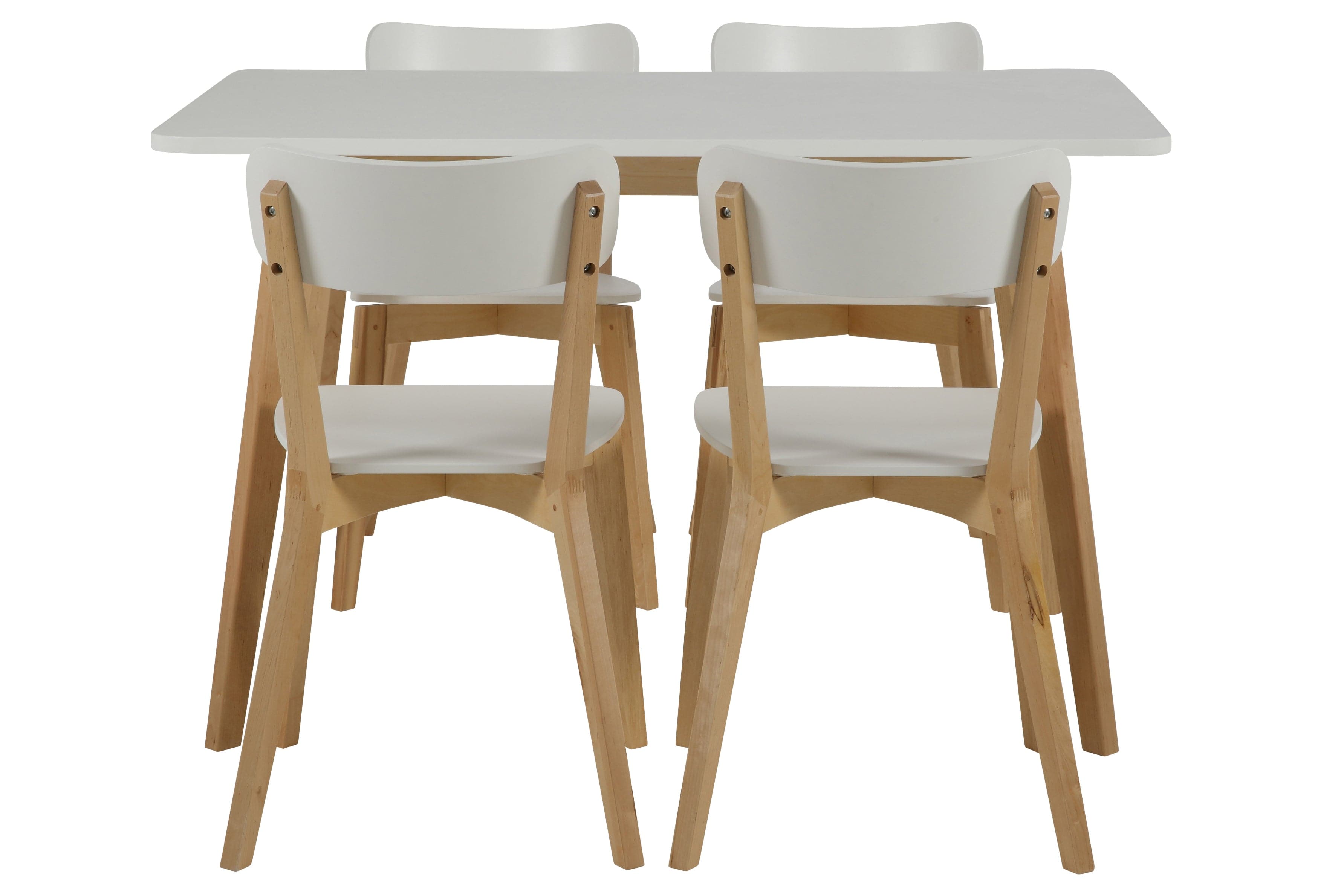 Set di 2 sedie da pranzo in legno e MDF Raven Bianco (4)