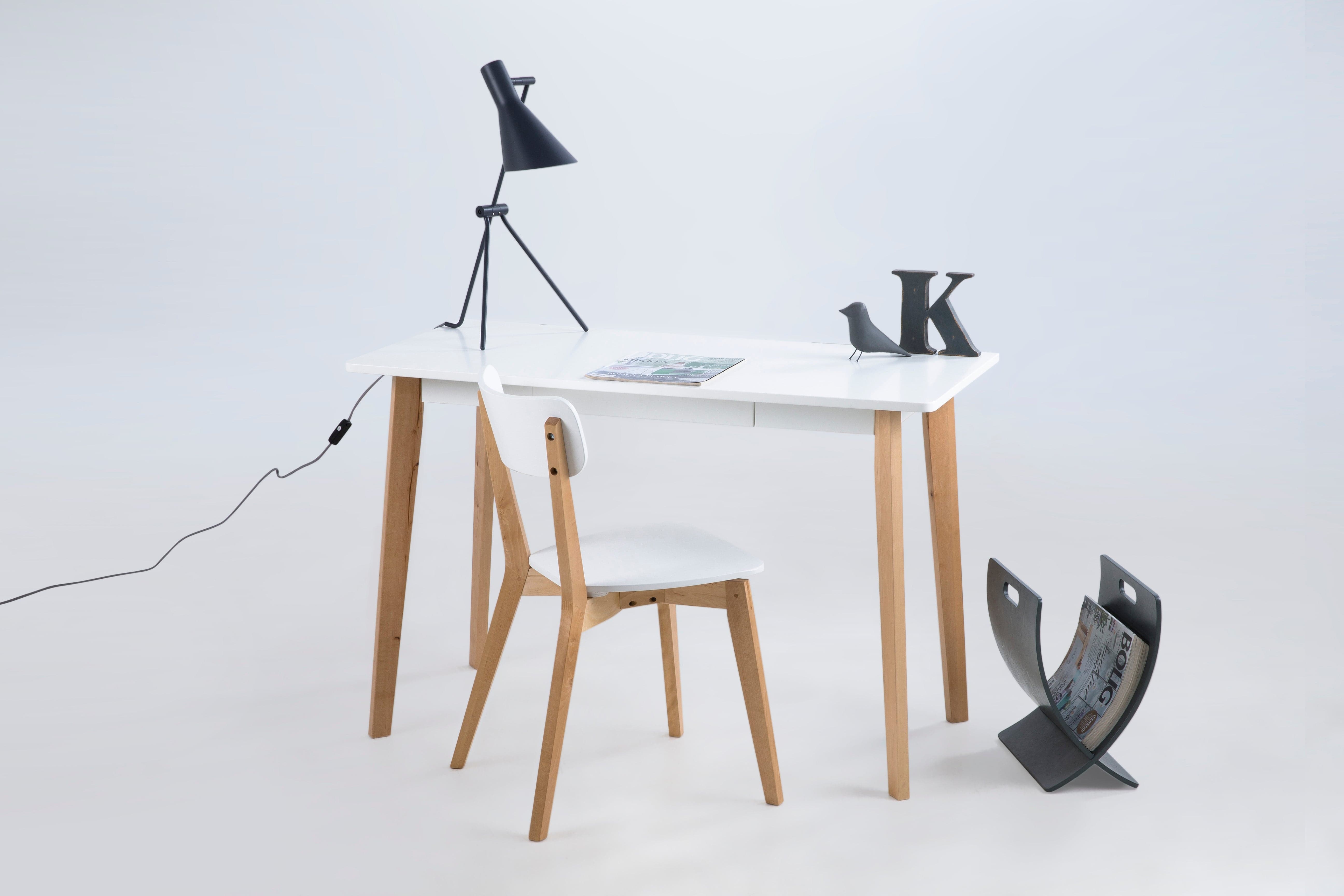 Set di 2 sedie da pranzo in legno e MDF Raven Bianco (5)