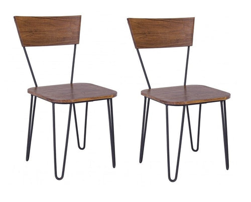 Set di 2 sedie da pranzo in legno Edgard Naturale