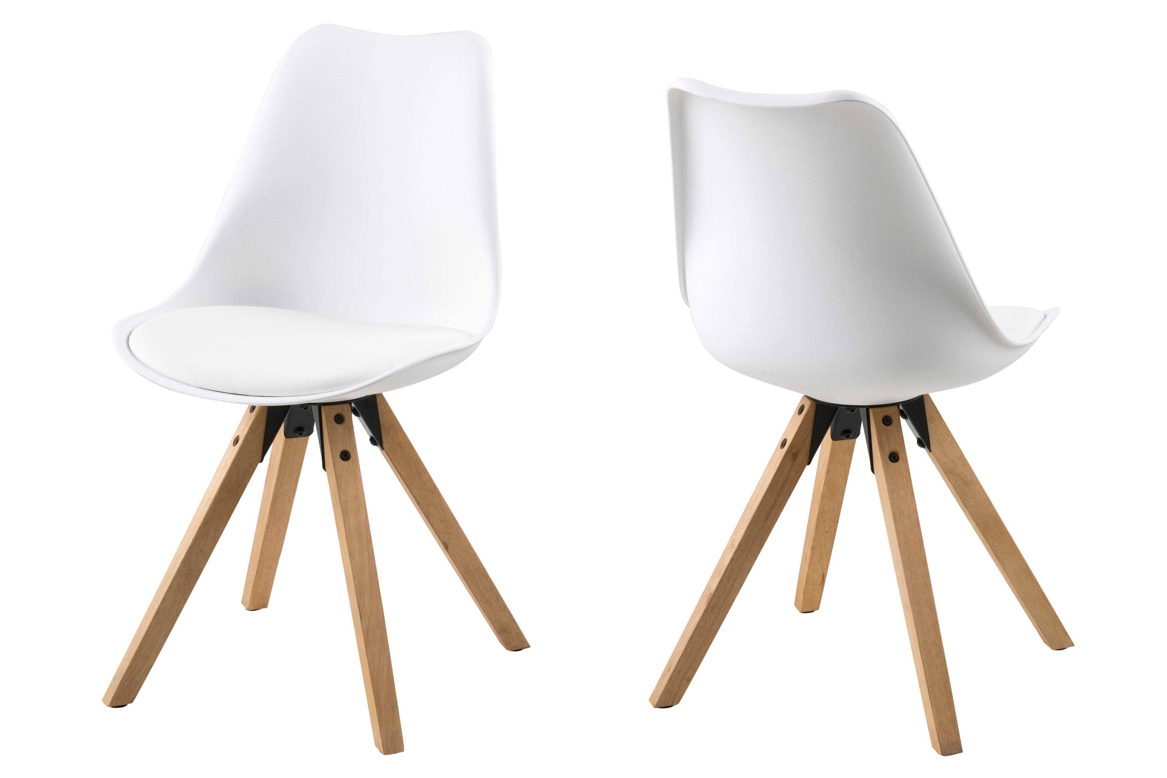Set di 2 sedie da pranzo in plastica Dima Bianco