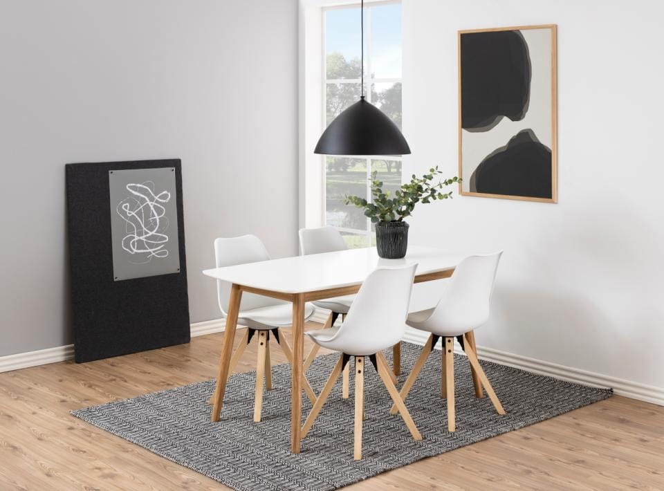 Set di 2 sedie da pranzo in plastica Dima Bianco (1)