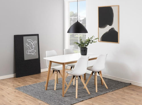 Set di 2 sedie da pranzo in plastica Dima Bianco (1)