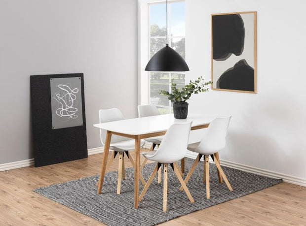 Set di 2 sedie da pranzo in plastica Dima Bianco (1)