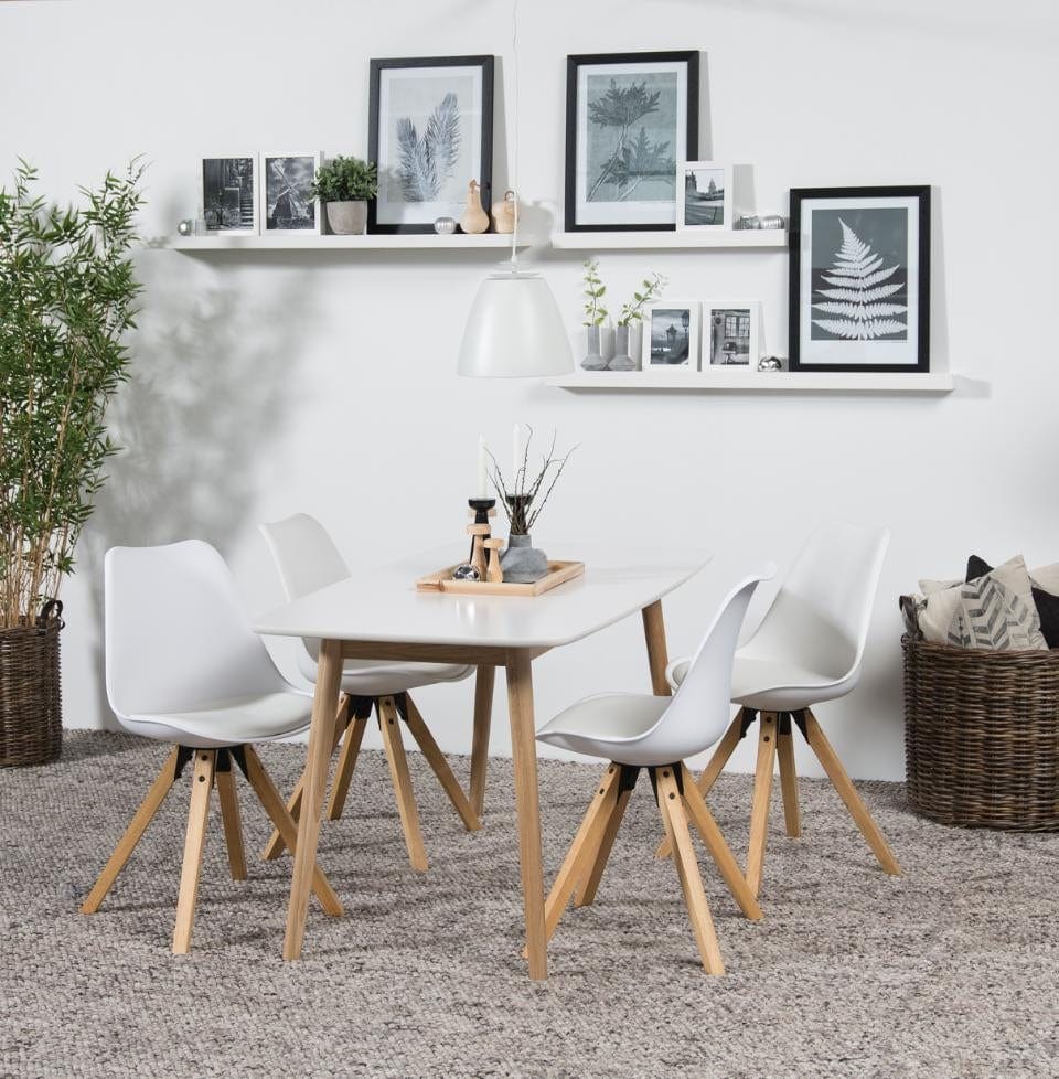 Set di 2 sedie da pranzo in plastica Dima Bianco (3)