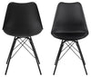 Set di 2 sedie da pranzo in plastica Eris Nero (5)