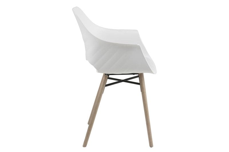 Set di 2 sedie da pranzo in plastica Ramona Bianco (2)