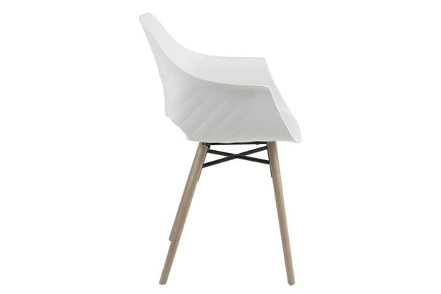 Set di 2 sedie da pranzo in plastica Ramona Bianco (2)