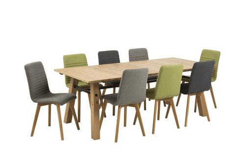 Set di 2 sedie da pranzo in tessuto Arosa Antracite (1)