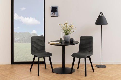 Set di 2 sedie da pranzo in tessuto Arosa Antracite (1)