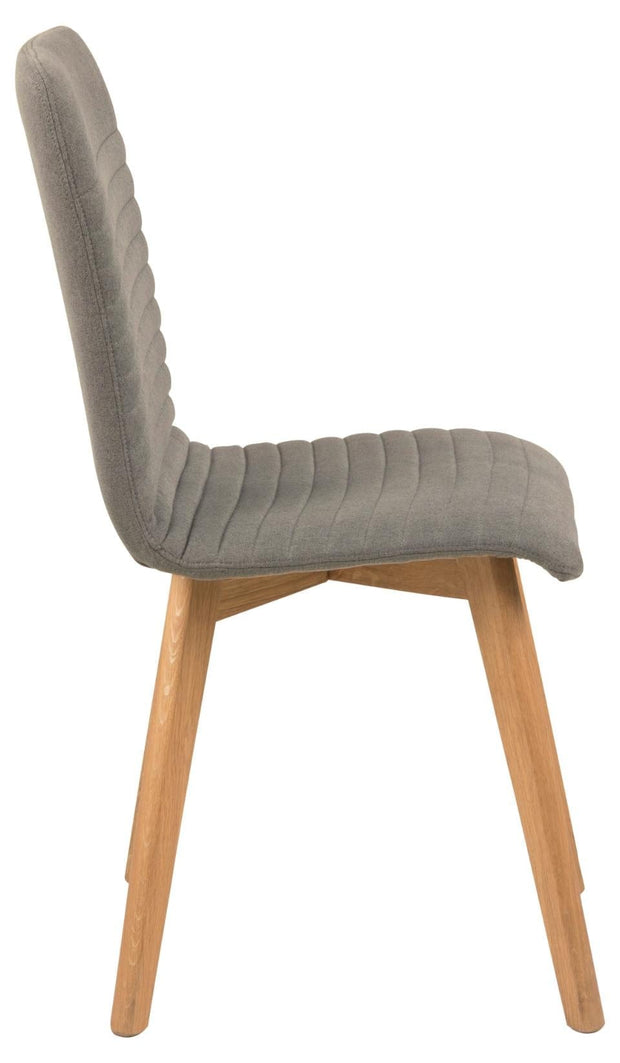 Set di 2 sedie da pranzo in tessuto Arosa Grigio (3)