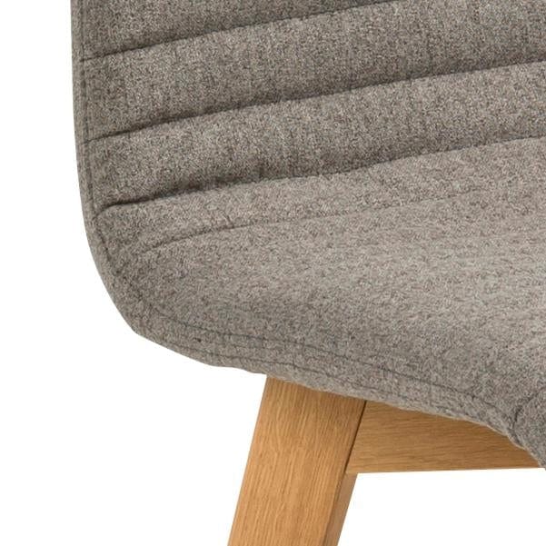 Set di 2 sedie da pranzo in tessuto Arosa Grigio (4)