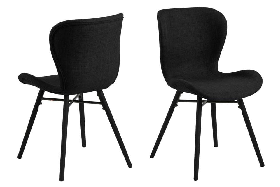 Set di 2 sedie da pranzo in tessuto Batilda A-1 Antracite