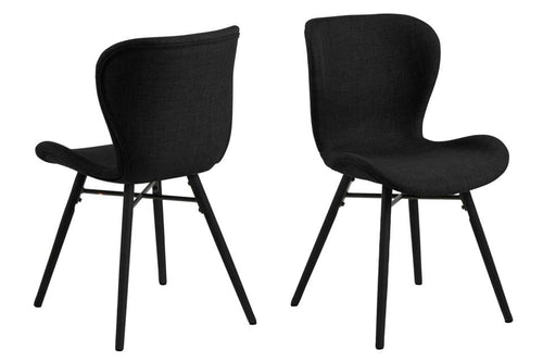 Set di 2 sedie da pranzo in tessuto Batilda A-1 Antracite