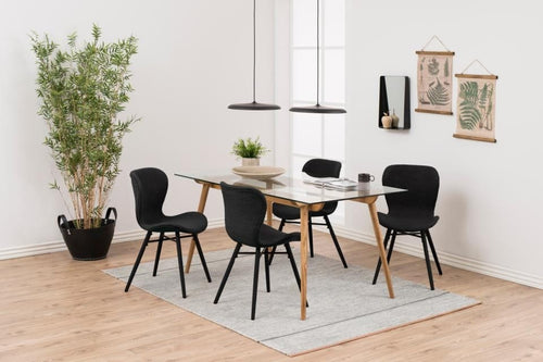 Set di 2 sedie da pranzo in tessuto Batilda A-1 Antracite (1)
