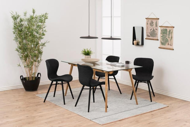 Set di 2 sedie da pranzo in tessuto Batilda A-1 Antracite (1)
