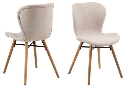 Set di 2 sedie da pranzo in tessuto Batilda A-1 Beige
