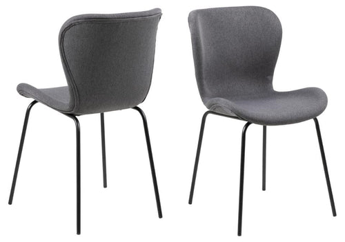 Set di 2 sedie da pranzo in tessuto Batilda A-1 Grigio
