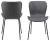 Set di 2 sedie da pranzo in tessuto Batilda A-1 Grigio (2)