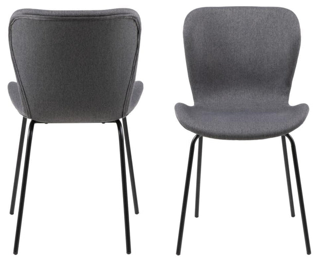 Set di 2 sedie da pranzo in tessuto Batilda A-1 Grigio (2)