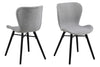 Set di 2 sedie da pranzo in tessuto Batilda A-1 Grigio