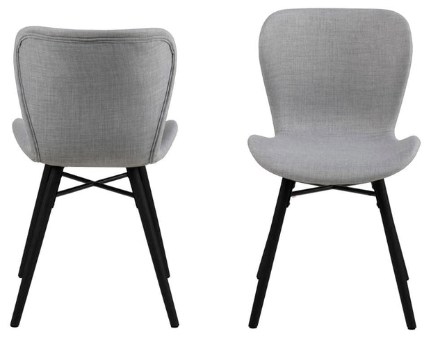 Set di 2 sedie da pranzo in tessuto Batilda A-1 Grigio (2)