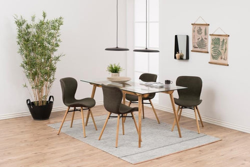 Set di 2 sedie da pranzo in tessuto Batilda A-1 Verde (1)