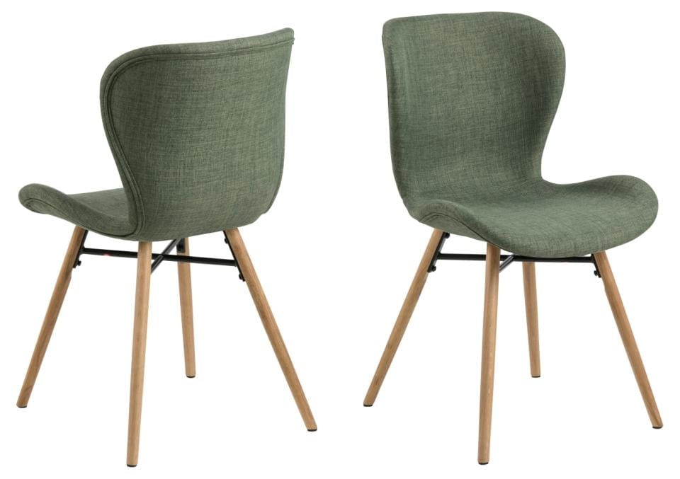 Set di 2 sedie da pranzo in tessuto Batilda A-1 Verde