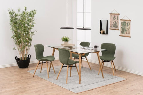 Set di 2 sedie da pranzo in tessuto Batilda A-1 Verde (1)
