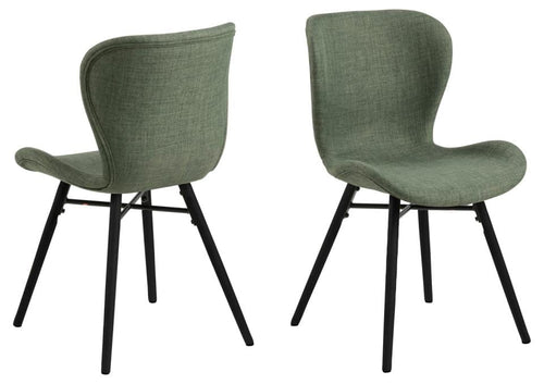 Set di 2 sedie da pranzo in tessuto Batilda A-1 Verde