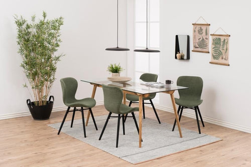 Set di 2 sedie da pranzo in tessuto Batilda A-1 Verde (1)