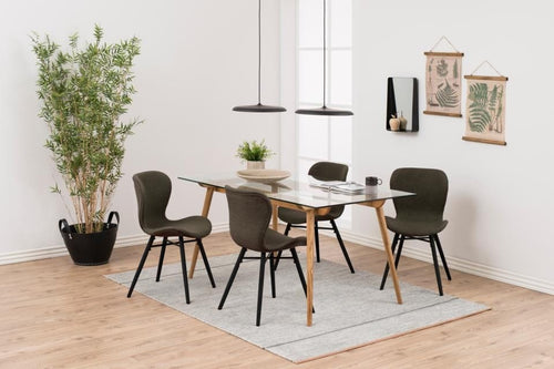 Set di 2 sedie da pranzo in tessuto Batilda A-1 Verde (1)