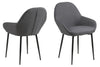 Set di 2 sedie da pranzo in tessuto Candis Grigio