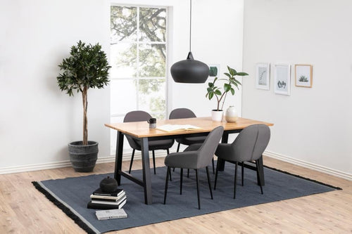 Set di 2 sedie da pranzo in tessuto Candis Grigio (1)