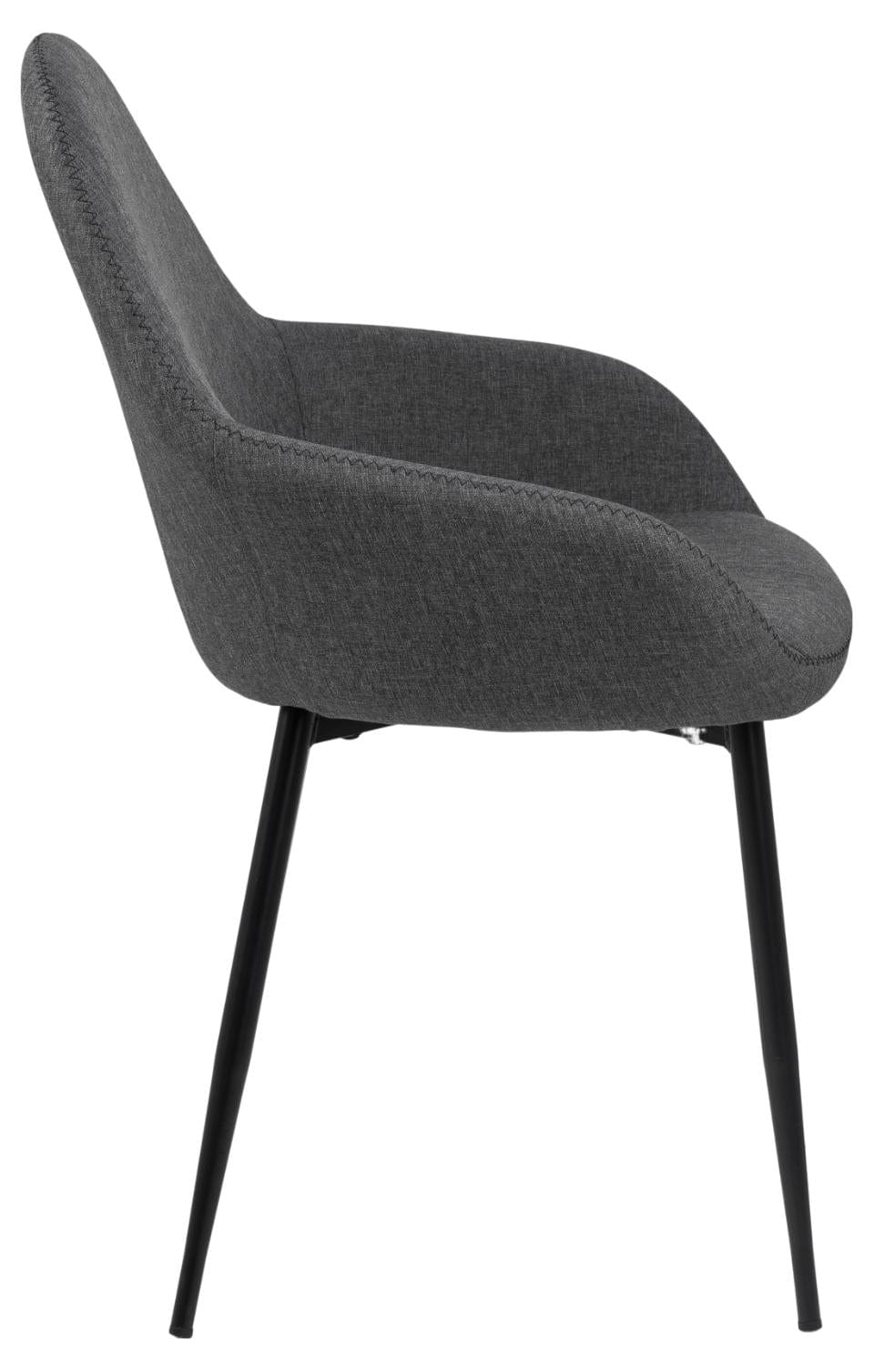 Set di 2 sedie da pranzo in tessuto Candis Grigio (3)