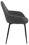 Set di 2 sedie da pranzo in tessuto Candis Grigio (3)
