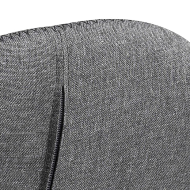 Set di 2 sedie da pranzo in tessuto Candis Grigio (5)