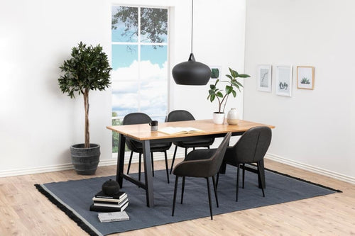 Set di 2 sedie da pranzo in tessuto Candis Grigio (1)