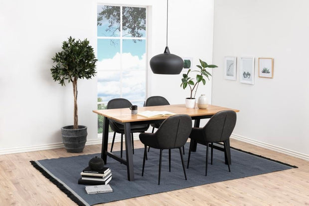 Set di 2 sedie da pranzo in tessuto Candis Grigio (2)
