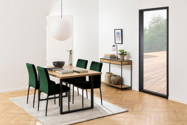 Set di 2 sedie da pranzo in tessuto Demi Verde (1)